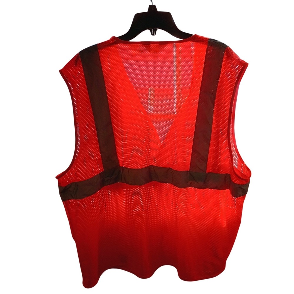 Walls Workwear High Visibility Mesh Safety Vest Neon Orange Reflective X